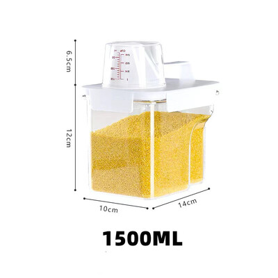 Херметически затворени контейнери за съхранение на храна Дозатор за зърнени храни Кухненска кутия за съхранение Контейнери за зърнени храни Буркан за съхранение Запечатана кутия Кухненски органайзер