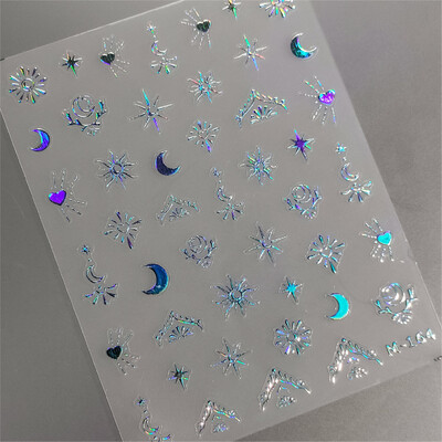 1kom 5D Bronzing Kawaii Shininy Flower Nail Art Naljepnice Japanska ružičasta Sakura Samoljepljivi ukrasi za nokte Naljepnice Dodaci