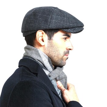 Αρσενικό Plus Size Ivy Hat Big Head Man Felt Newsboy Cap Dad Leisure Beret Caps Winter Wool Flat Octagon Caps 55-59cm 60-62cm