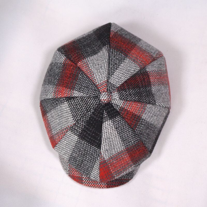 2024 tavaszi, őszi és téli nyolcszögletű sapka női gyapjú svájcisapka apa filc borostyán sapka Férfi nagy méretű újságsapka ML XL