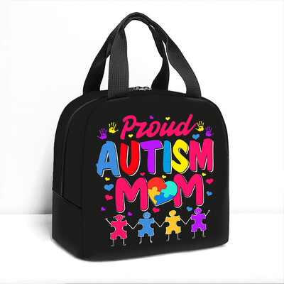 Uzorak svjesnosti o autizmu Vrećica za ručak Autizam Tinejdžer Kutija za ručak Ljubav ne treba riječi Torba za piknik Boca Torba za pohranu hrane