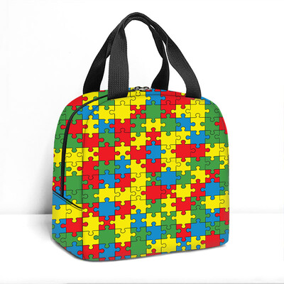 Uzorak svjesnosti o autizmu Vrećica za ručak Autizam Tinejdžer Kutija za ručak Ljubav ne treba riječi Torba za piknik Boca Torba za pohranu hrane