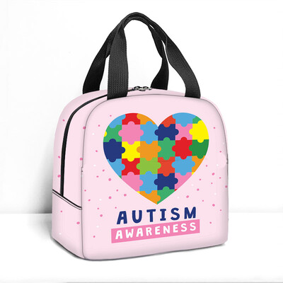 Uzorak svjesnosti o autizmu Vrećica za ručak Autizam Tinejdžer Kutija za ručak Ljubav ne treba riječi Torba za piknik Boca Torba za pohranu hrane