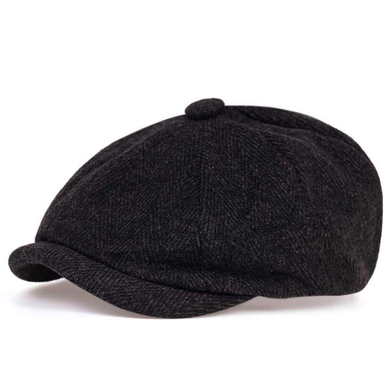 Férfi női újságsapka szürke halszálkás lapos sapka őszi és télen brit festő puha nyolcszögletű sapka svájcisapka nagykereskedés
