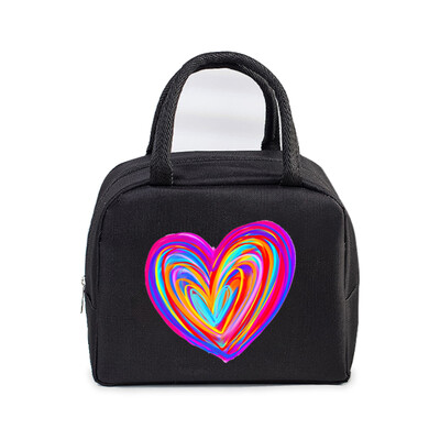 Prijenosne torbe za ručak Jazavčar Heartbeat Print Žene Muškarci Toplinska izolacija Kutija za ručak Djeca Školski ručak Bento Ručna torba za pohranu