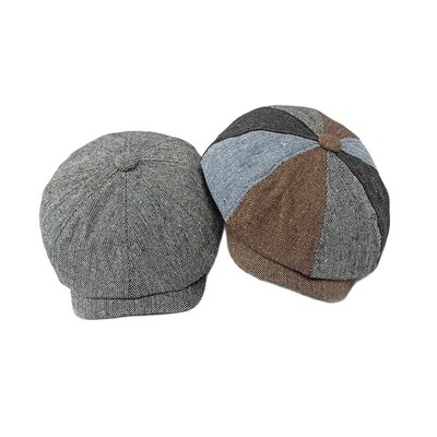 Four Seasons Polyester Patchwork Καπέλα Newsboy Ανδρικά Καπέλα Επίπεδη Αναπνεύσιμη Γυναικεία Καπέλα Μπερέ ζωγραφικής 07
