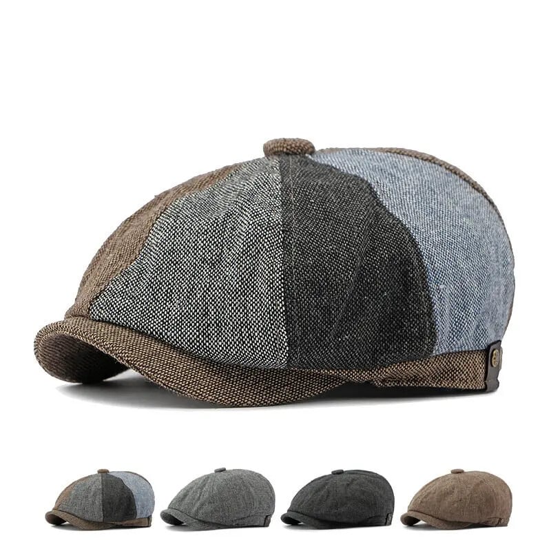 Four Seasons poliester patchwork novinske kape muške ravne prozračne kape sa šiltom ženske slikarske šešire s beretkama 07