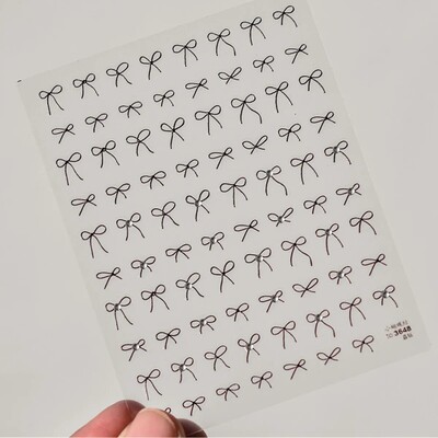 Roz Negru Bowknot Retro Alb Dantela Trandafir Reliefuri în relief 5D Autocolante auto-adezive Nail Art Decalcomanii de manichiură de epocă Comerț cu ridicata