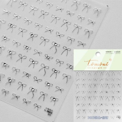 Roz Negru Bowknot Retro Alb Dantela Trandafir Reliefuri în relief 5D Autocolante auto-adezive Nail Art Decalcomanii de manichiură de epocă Comerț cu ridicata