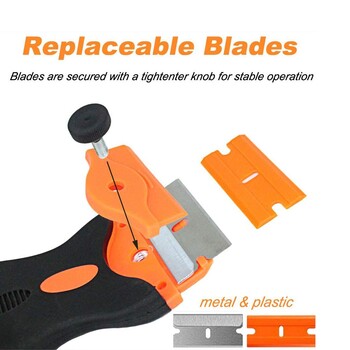 Razor Blade Plastic Scraper Κεραμικό γυαλί κόλλα παραθύρου αυτοκινήτου με περιτύλιγμα αυτοκόλλητο καθαριστικό εργαλείο αφαίρεσης μάκτρων