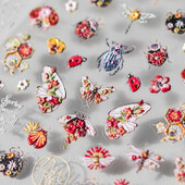 1kom 5D mješovitih insekata Nail Art Naljepnice Japanska moda Više stilova Nail Art Dekoracije Ljepljive klizače Naljepnice DIY Dodaci