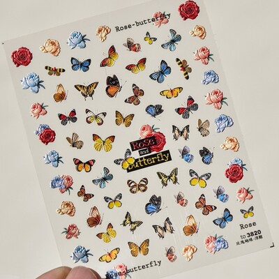 1kom 5D mješovitih insekata Nail Art Naljepnice Japanska moda Više stilova Nail Art Dekoracije Ljepljive klizače Naljepnice DIY Dodaci