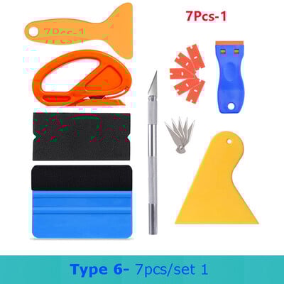 Σετ εργαλείων περιτυλίγματος αυτοκινήτου Βινυλικό ξύστρο κόφτη μεμβράνης Σπάτουλες βινυλίου Εργαλείο πλαστικής περιτύλιξης Εργαλεία χρωματισμού παραθύρων Αξεσουάρ αυτοκινήτου