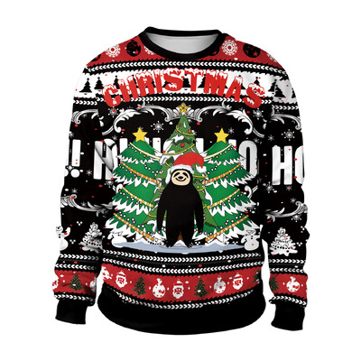 Muškarci Žene Tacky Xmas Sweatshirt 3D crtani ispis Novogodišnja praznična zabava Top uniseks pulover Ružni božićni pulover