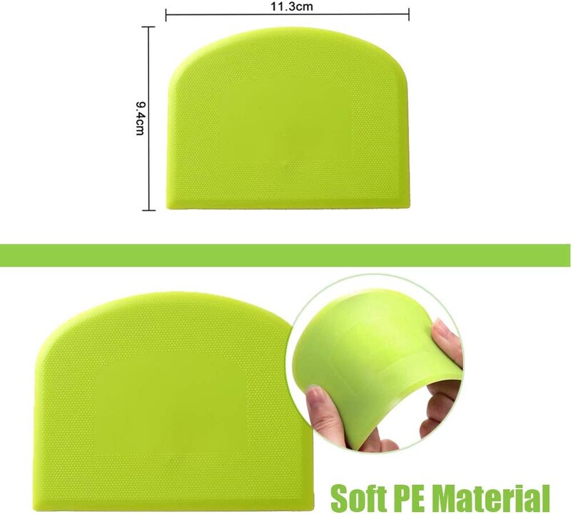 2 ΤΕΜ. Πλαστική ξύστρα ζύμης Ξύστρα για μπολ Ξύστρα πάγκου τροφίμων-βαθμού Εύκαμπτο κόφτη ζύμης Ξύστρα τροφίμων πολλαπλών χρήσεων Dropshipping