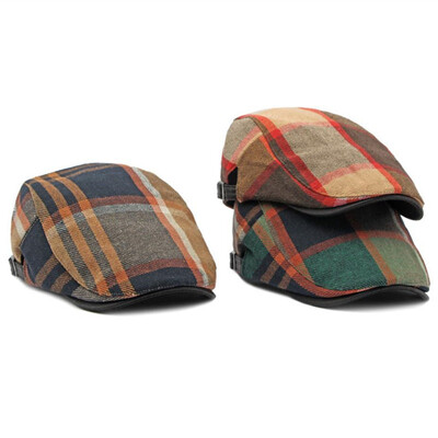 2023 Four Seasons Cotton Print Newsboy sapkák Lapos csúcsos sapkák férfi és női festő svájcisapka 136