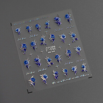 1kom 5D reljefni laser Lluxury Flower Nail Art Charms Naljepnice Akrilne ruže Samoljepljive naljepnice Ukrasi za nokte DIY dodaci