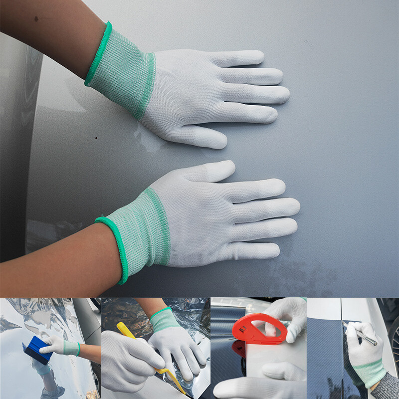Csomagolási kesztyűk Ablakfólia színezése Vinyl Wrap Tools Ujjak Ujjak Kézvédő Védő Matrica Szerelje fel Kesztyűk Autós kellékek