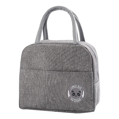 Τσάντα μεσημεριανού λαβή Τσάντα ψυγείου Γυναικεία φορητή τσάντα φαγητού για εργασία Φοιτητής θερμομονωμένη χρυσή επιστολή Εκτύπωση κουτιού γεύματος Τσάντα ψυγείου