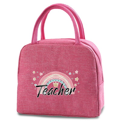 Izolirana kutija za ručak Muškarci Žene Prijenosna torba za piknik za kampiranje Učiteljski print Hladnjak za hranu Termalna torba Dječja torba Ručna torba