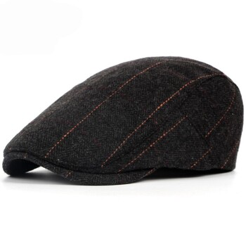 Retro Newsboy Caps Ανδρικά Καπέλα Βρετανών ζωγράφων Φθινοπωρινά χειμερινά μπερέδες Ψαροκόκκαλο πλέγμα με κόκκινη γραμμή επίπεδη καπέλα Hip Hop Berets