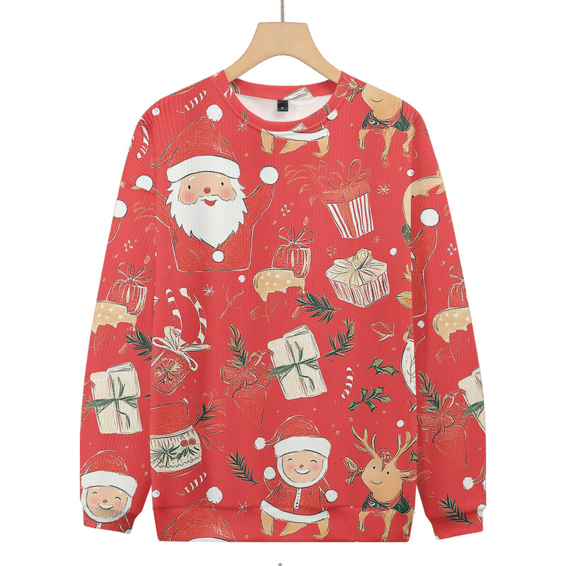 Plus Πουλόβερ για ενήλικες Χριστουγεννιάτικες στολές Μοτίβο πουλόβερ Πουλόβερ ριγέ Oversize Snow Print Στρογγυλή λαιμόκοψη Πουλόβερ Φθινόπωρο Χειμώνας