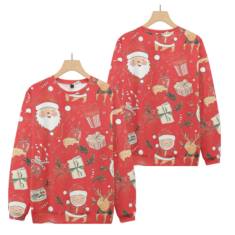 Plus Πουλόβερ για ενήλικες Χριστουγεννιάτικες στολές Μοτίβο πουλόβερ Πουλόβερ ριγέ Oversize Snow Print Στρογγυλή λαιμόκοψη Πουλόβερ Φθινόπωρο Χειμώνας