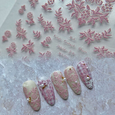 1kom Nail Art 6D Relievo Flower Visokokvalitetni 5 Boja Mini Dizajn Veza Cvijeće Naljepnica List Nail Art Dekoracija MS244-252