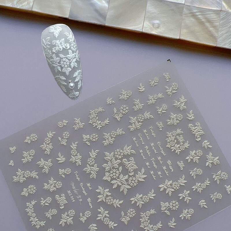1kom Nail Art 6D Relievo Flower Visokokvalitetni 5 Boja Mini Dizajn Veza Cvijeće Naljepnica List Nail Art Dekoracija MS244-252