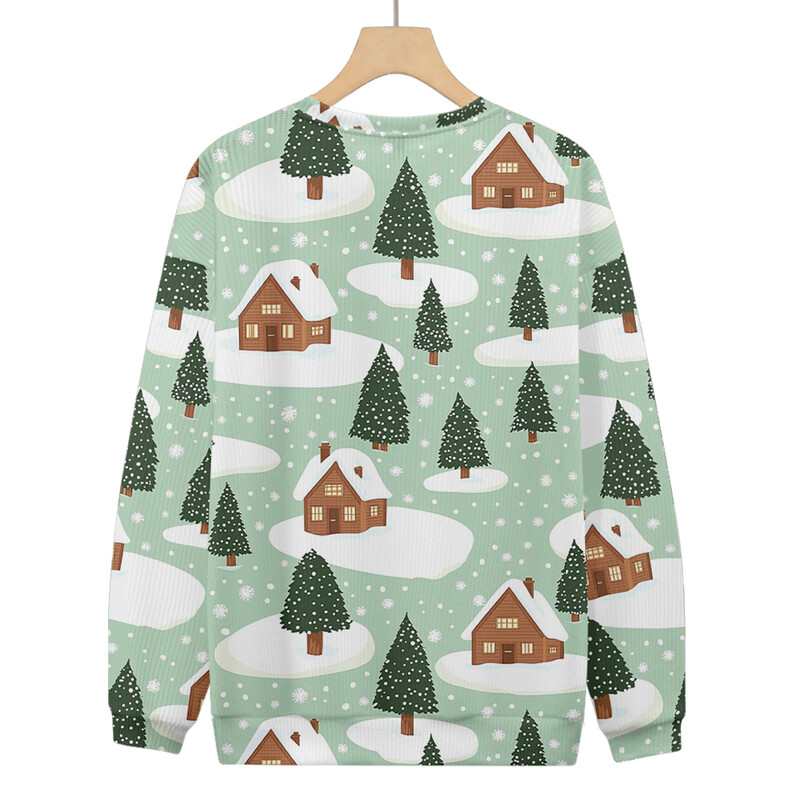 Plus Pieaugušo džemperis Ziemassvētku kostīmi Rakstu Pulovers Džemperis Trikotāžas Lielizmēra Sniega apdruka Džemperis ar apaļu kaklu rudens ziema