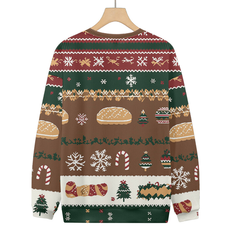 Plus Pieaugušo džemperis Ziemassvētku raksts Pulovers Džemperis Unisex Brieža galvas ilustrācija Džemperis ar apaļu kaklu Rudens ziema