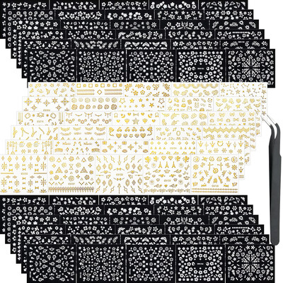 3D színes virágok Cseresznyevirág rózsa százszorszép körömmatricák 20/30/60/70/90db Aranyos szív körömmatrica manikűr dekoráció 5,5*6cm