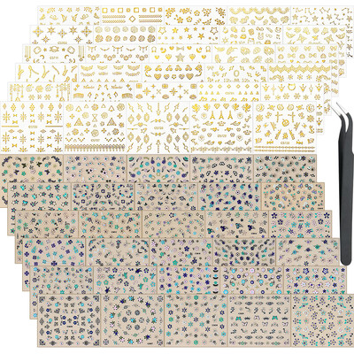 3D színes virágok Cseresznyevirág rózsa százszorszép körömmatricák 20/30/60/70/90db Aranyos szív körömmatrica manikűr dekoráció 5,5*6cm