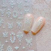 1kom Nail Art 6D Relievo Cvijet ruže Leptir Naljepnica List Nail Art Decoration KO