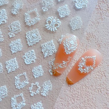 1 бр. Ноктопластика 6D Relievo Rose Flower Butterfly Sticker Sheet Nail Art Decoration KO