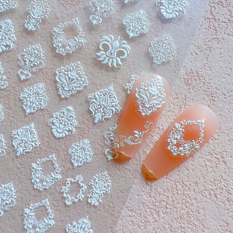 1kom Nail Art 6D Relievo Cvijet ruže Leptir Naljepnica List Nail Art Decoration KO