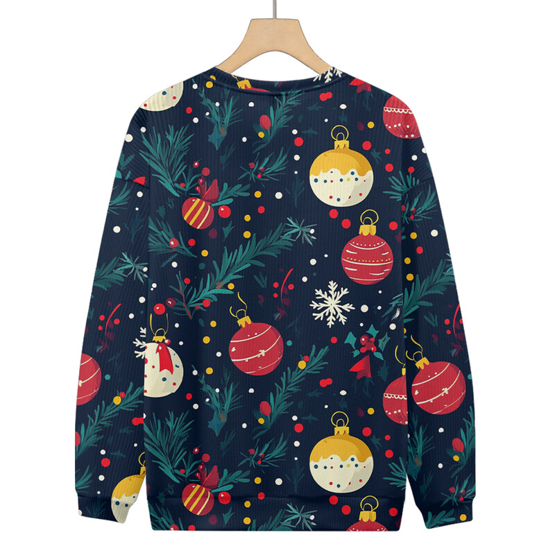 Plus Pieaugušo džemperis Ziemassvētku raksts Pulovers Džemperis Unisex Ziemassvētku vecīša ilustrācija Džemperis ar apaļu kaklu rudens ziema