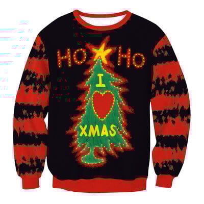 Vyriški Moteriški kalėdiniai megztiniai megztiniai Šventiniam vakarėliui Tacky kalėdiniai džemperiai Unisex elnio snaigės Bjaurus kalėdinis megztinis