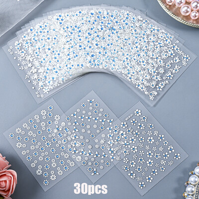 30/24 τμχ Τρισδιάστατα αυτοκόλλητα χριστουγεννιάτικα νυχιών χαριτωμένο αρκουδάκι με νιφάδες χιονιού από άλκες Χριστουγεννιάτικο αυτοκόλλητο νυχιών Χριστουγεννιάτικο εορταστικό ντεκόρ νυχιών