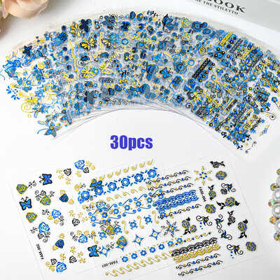 30/24 τμχ Τρισδιάστατα αυτοκόλλητα χριστουγεννιάτικα νυχιών χαριτωμένο αρκουδάκι με νιφάδες χιονιού από άλκες Χριστουγεννιάτικο αυτοκόλλητο νυχιών Χριστουγεννιάτικο εορταστικό ντεκόρ νυχιών