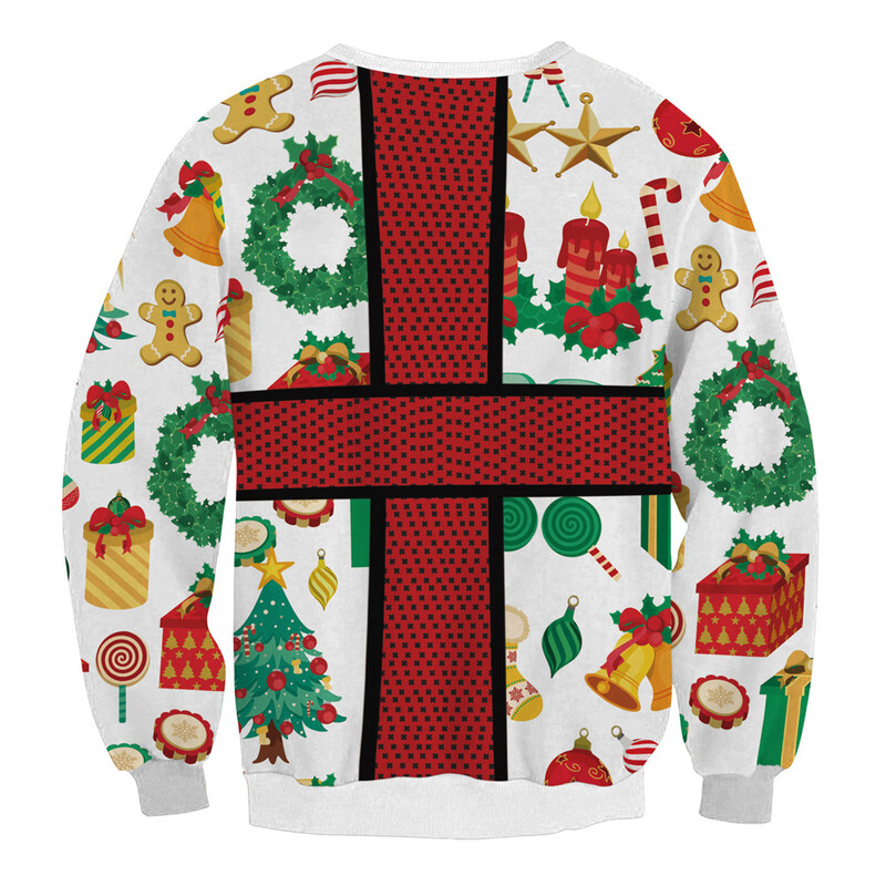 Muškarci, žene, novogodišnji praznični sweatshirt, 3D božićni poklon s printom, lepršavi božićni džemperi, uniseks ružni božićni džemper