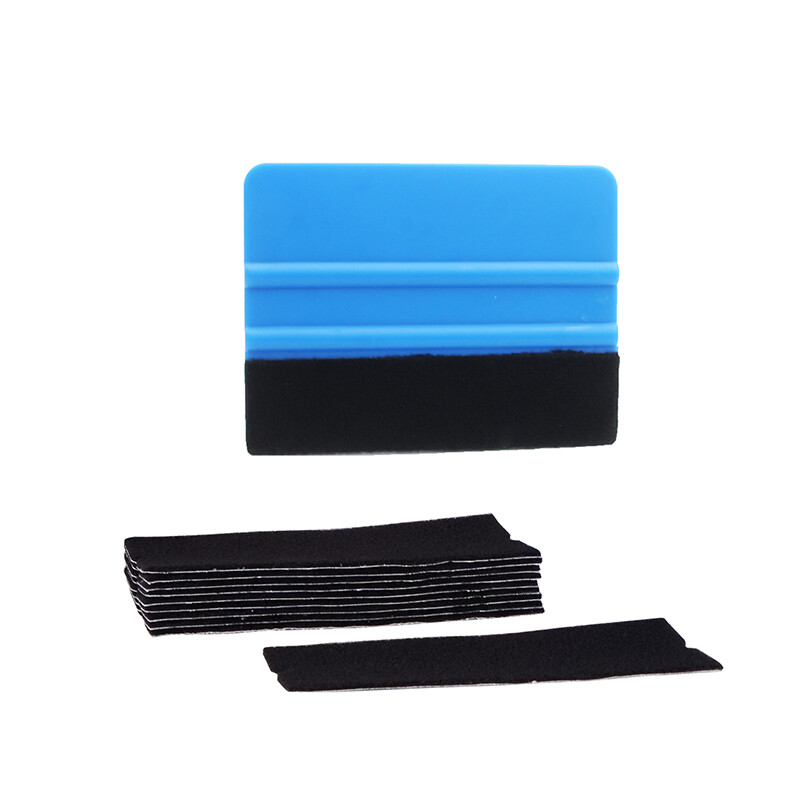 TOFAR 20 komada crne tkanine od filca za omatanje automobila vinilnim filmom, brisač, strugač, rezervni rub od filca sa samoljepljivim ljepilom 10x5 cm