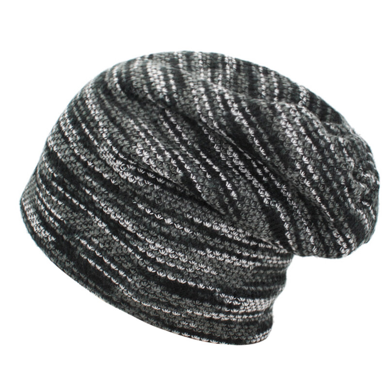 AETRUE Pălărie tricotată Femei Skullies Beanies Pălării de iarnă pentru bărbați Bonnet Dungi Căciulă caldă Baggy Moale Femei Lână Beanie Bărbați