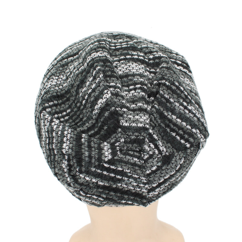 AETRUE Pălărie tricotată Femei Skullies Beanies Pălării de iarnă pentru bărbați Bonnet Dungi Căciulă caldă Baggy Moale Femei Lână Beanie Bărbați