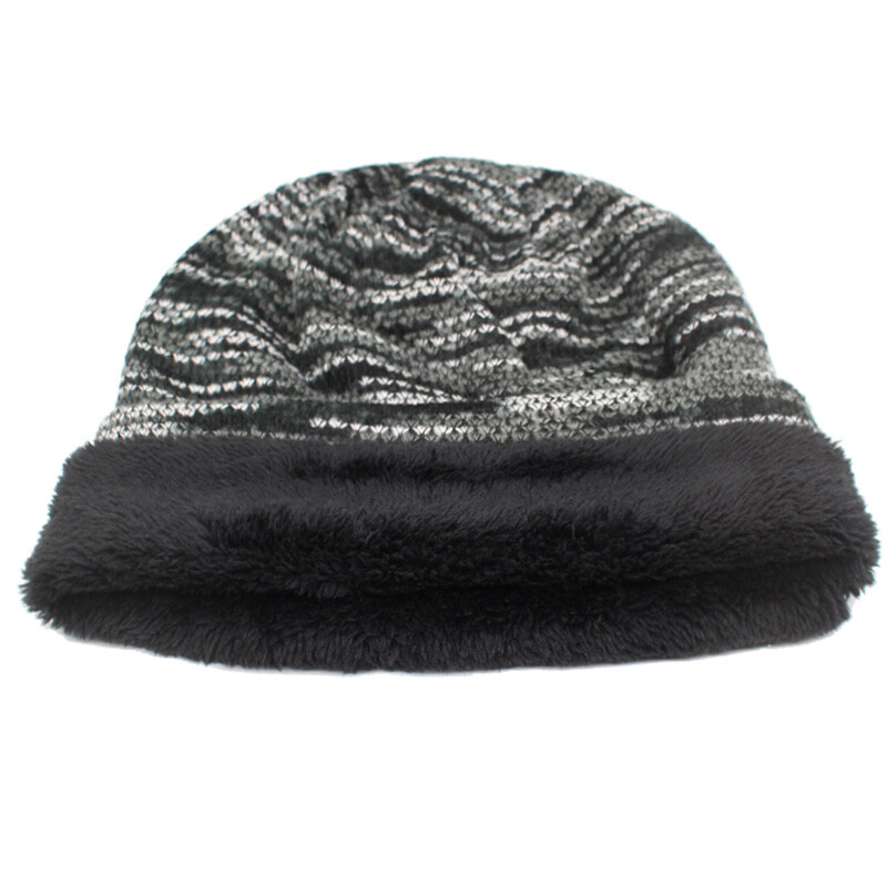 AETRUE Pălărie tricotată Femei Skullies Beanies Pălării de iarnă pentru bărbați Bonnet Dungi Căciulă caldă Baggy Moale Femei Lână Beanie Bărbați