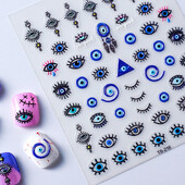Eye Series Nail Stickers Pentru Decoratiuni Nail Art Autocolante fermecătoare aha pentru unghii