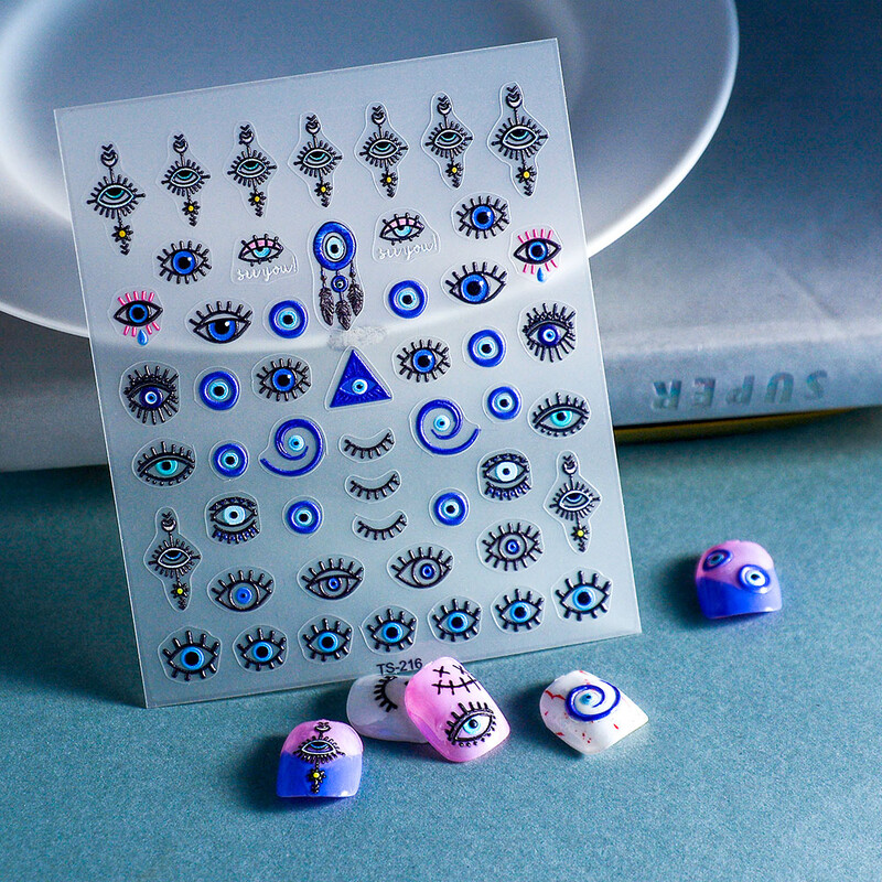Eye Series Nail Stickers Pentru Decoratiuni Nail Art Autocolante fermecătoare aha pentru unghii
