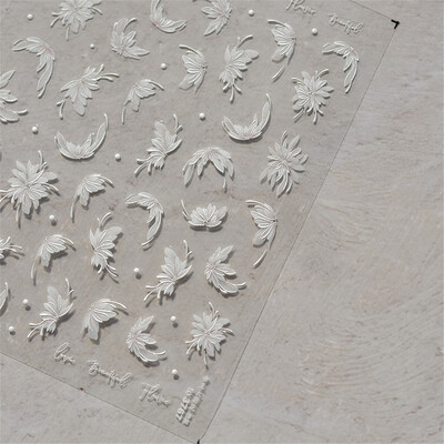 1 τμχ 5D Relief Red Retro Butterfly Nail Art Charms Αυτοκόλλητα Πολυτελή ακρυλικά διακοσμητικά νυχιών Αυτοκόλλητα DIY Διακοσμητικό για μανικιούρ συρόμενο