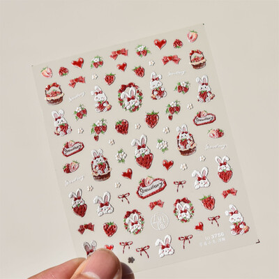 1 τμχ 5D Relief Red Retro Butterfly Nail Art Charms Αυτοκόλλητα Πολυτελή ακρυλικά διακοσμητικά νυχιών Αυτοκόλλητα DIY Διακοσμητικό για μανικιούρ συρόμενο