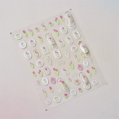 1 τμχ 5D Relief Red Retro Butterfly Nail Art Charms Αυτοκόλλητα Πολυτελή ακρυλικά διακοσμητικά νυχιών Αυτοκόλλητα DIY Διακοσμητικό για μανικιούρ συρόμενο